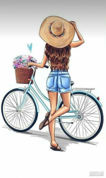 عکس دوچرخه سواری دخترانه