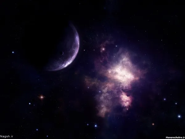 نقاشی شب پر ستاره کودکانه