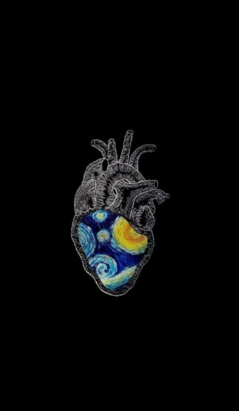 نقاشی شب پر ستاره با کیفیت بالا