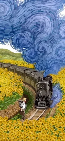  عکس پس زمینه شکوفه های بادام ونگوگ برای گوشی