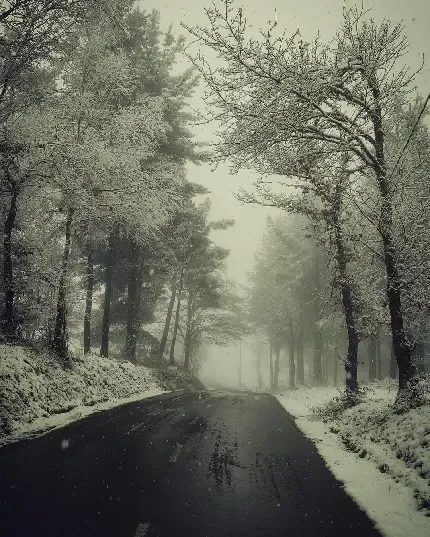  عکس بک گراند جنگل برفی زیبا