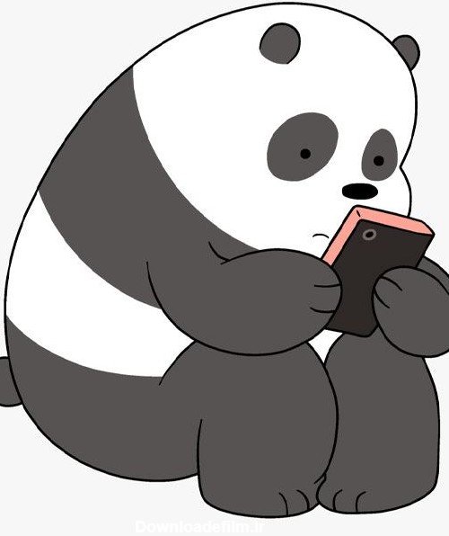  عکس سیاه و سفید خرس کارتونی پاندا