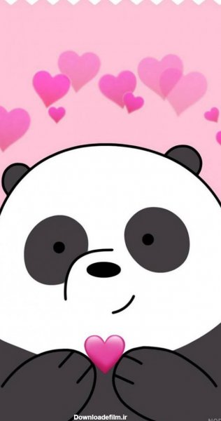  عکس سیاه و سفید خرس کارتونی پاندا