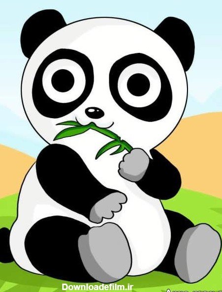  عکس سیاه و سفید خرس کارتونی پاندا