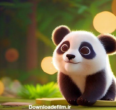  عکس سیاه و سفید خرس کارتونی پاندا