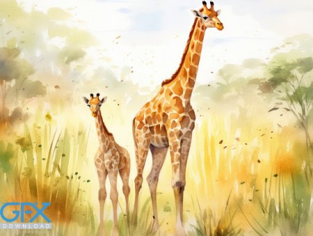  عکس زرافه بامزه برای موبایل