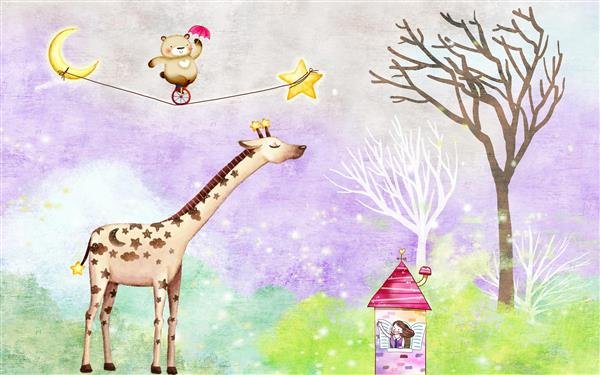  عکس زرافه کارتونی بامزه