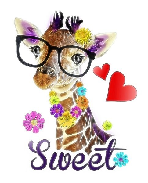  عکس زرافه کارتونی بامزه