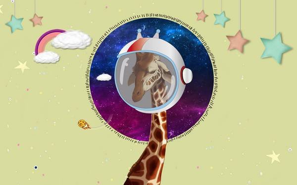  عکس زرافه کارتونی بامزه