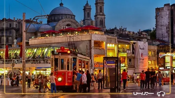  عکس استانبول ترکیه در شب برای پروفایل