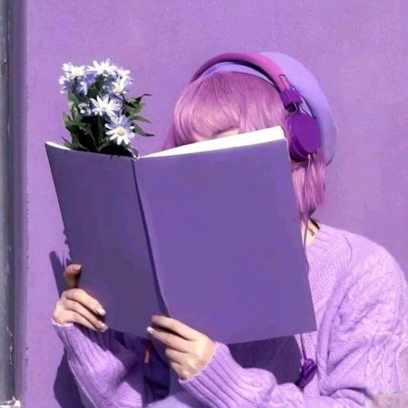  عکس انیمه ای کیوت بنفش