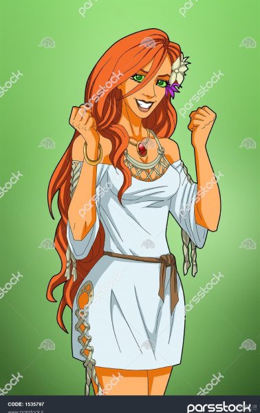  عکس دختر مو قرمز کارتونی