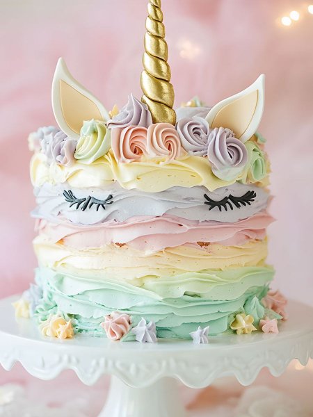  عکس تولد دخترانه با کیک رنگارنگ