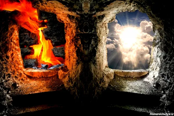 عکس بهشت و جهنم کودکانه