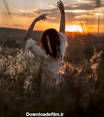  عکس شاد غروب آفتاب دخترانه