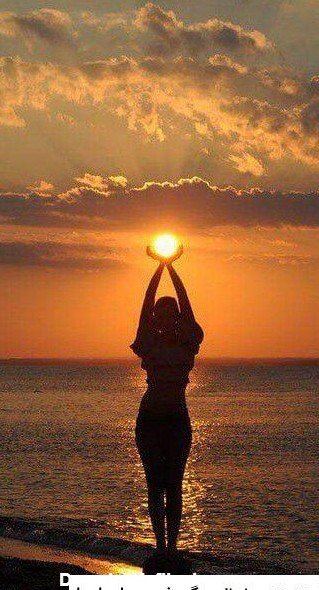  عکس شاد غروب آفتاب دخترانه