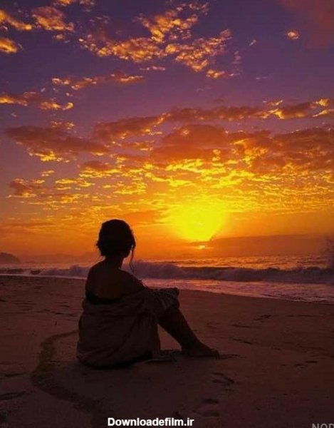  عکس شاد غروب آفتاب دخترانه