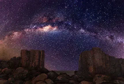  عکس بیابان شب