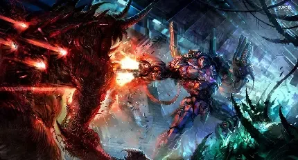  پس زمینه ربات جنگی کارتونی با کیفیت عالی