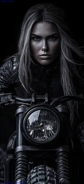  عکس جنگی دختر موتورسوار