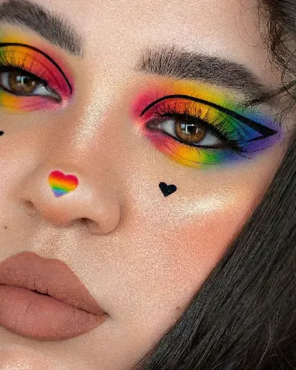  بک گراند دخترونه با آرایش رنگارنگ