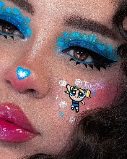  بک گراند دخترونه با آرایش رنگارنگ