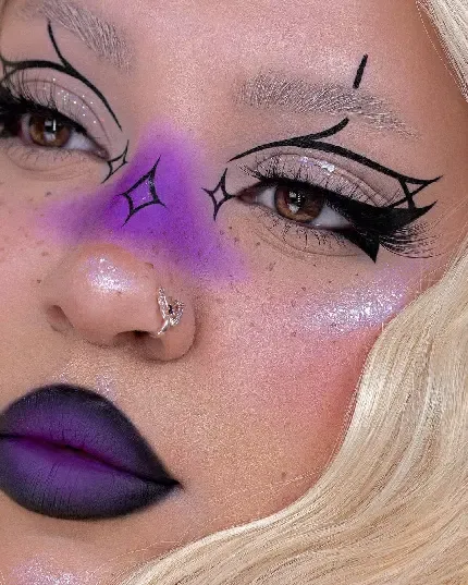  بک گراند دخترونه با آرایش رنگارنگ