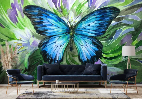  عکس پس زمینه پروانه آبی