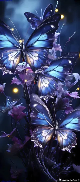  عکس پس زمینه پروانه آبی