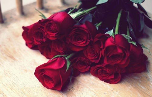  والپیپر دسته گل رز قرمز عاشقانه