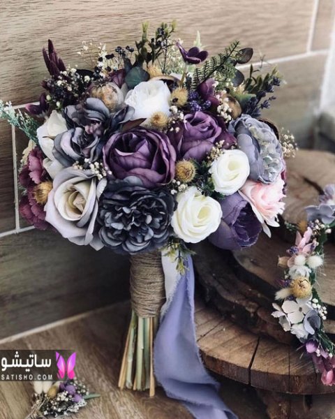  عکس دسته گل طبیعی عروس