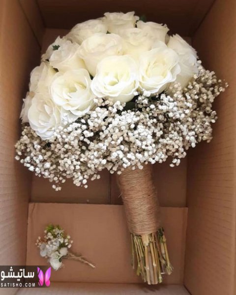  عکس دسته گل طبیعی عروس