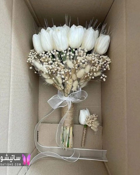  عکس دسته گل طبیعی عروس