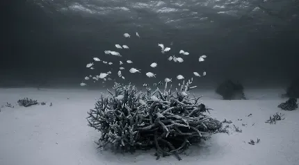  تصویر زمینه سیاه سفید جنگل