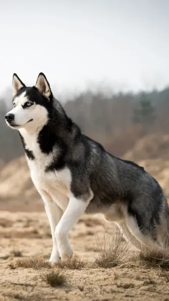  عکس سگ هاسکی چشم ابی