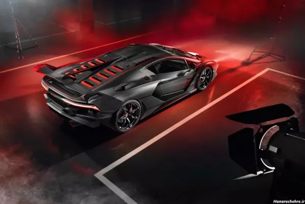 عکس ماشین لامبورگینی طلایی