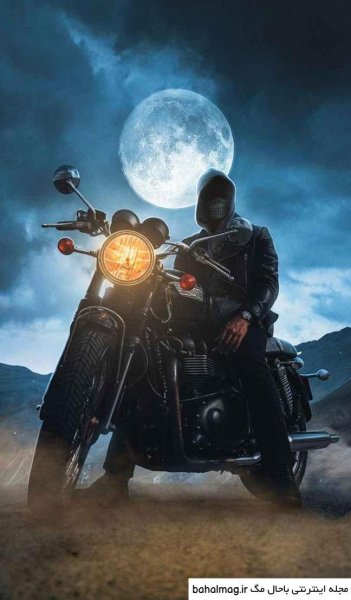 عکس پروفایل پسرانه لاتی با موتور سیکلت