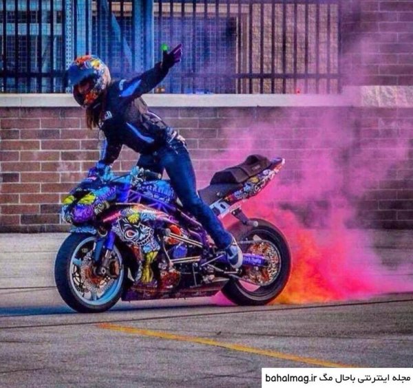  عکس پروفایل پسرانه لاتی با موتور سیکلت