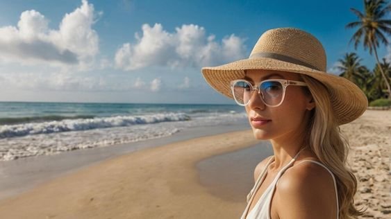  عکس دختر با عینک دودی و کلاه