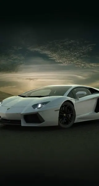  بک گراند لامبورگینی سفید