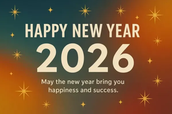  والپیپر تبریک سال 2026 میلادی