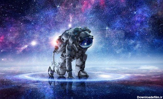  عکس فضانورد فانتزی بنفش