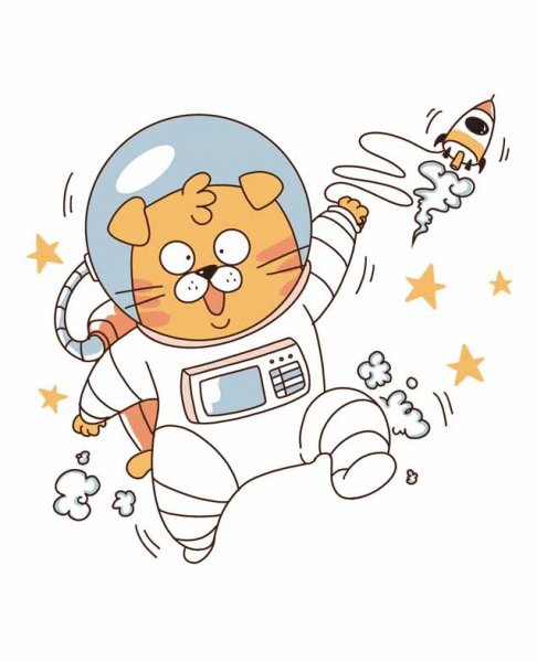  عکس فضانورد فانتزی بنفش