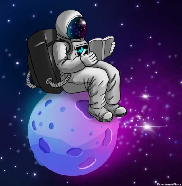  عکس فضانورد فانتزی بنفش