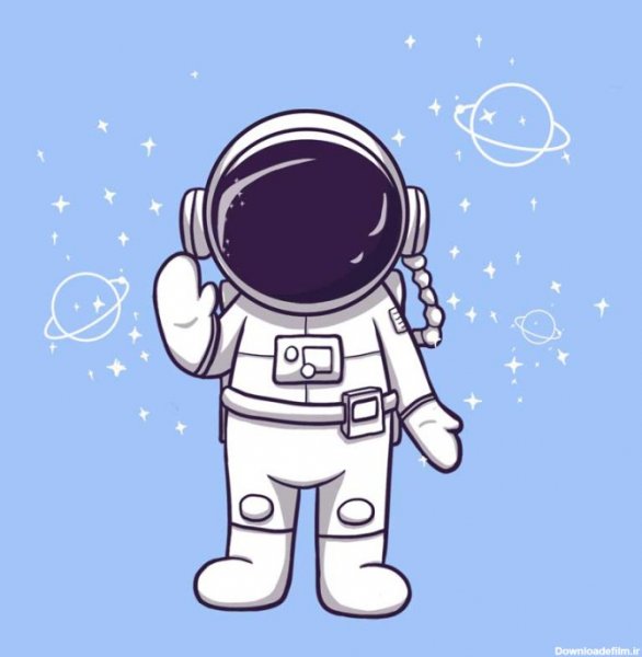  عکس فضانورد فانتزی بنفش