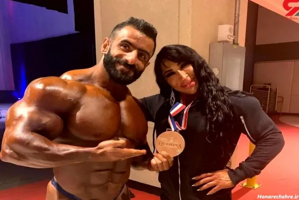 عکس هادی چوپان با همسرش