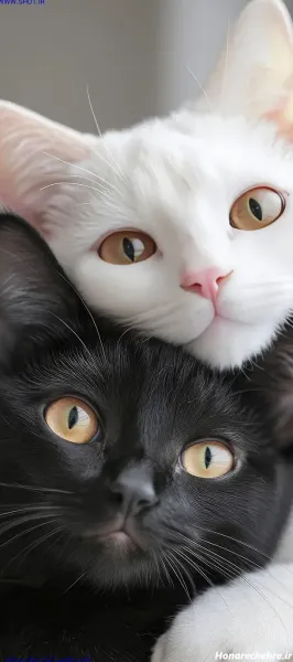 تصویر زمینه گربه سفید