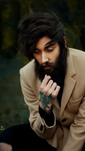  عکس پسر با ریش بلند