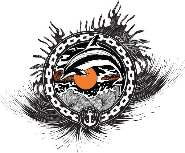  عکس دلفین نقاشی