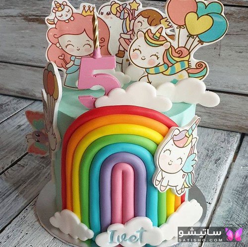 کیک تولد عاشقانه لاکچری